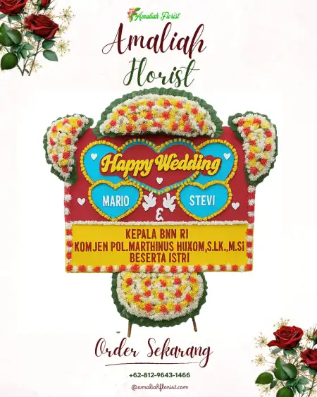 Papan Bunga Pernikahan Modo